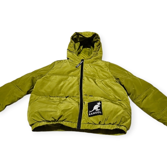 Kangol x H&M Collaboration Green Puffer Front Zip Closure Hooded Puffer Jacket - Picture 5 of 11